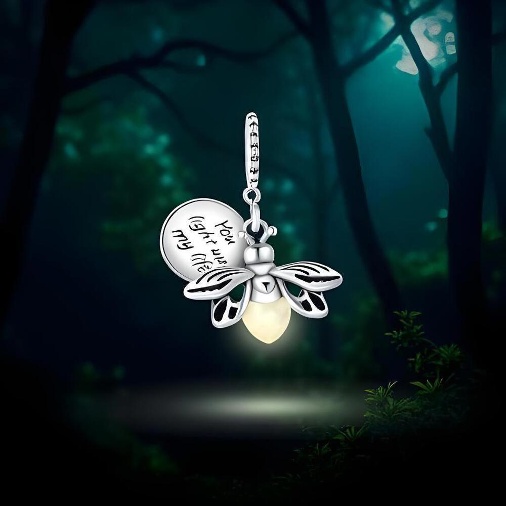 Glow-in-the-Dark Firefly Charm For Bracelet - Cute Gift, Charm